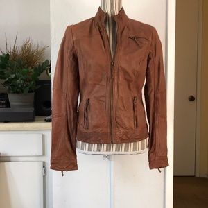 🧡Leather jacket “Lucky Brand”